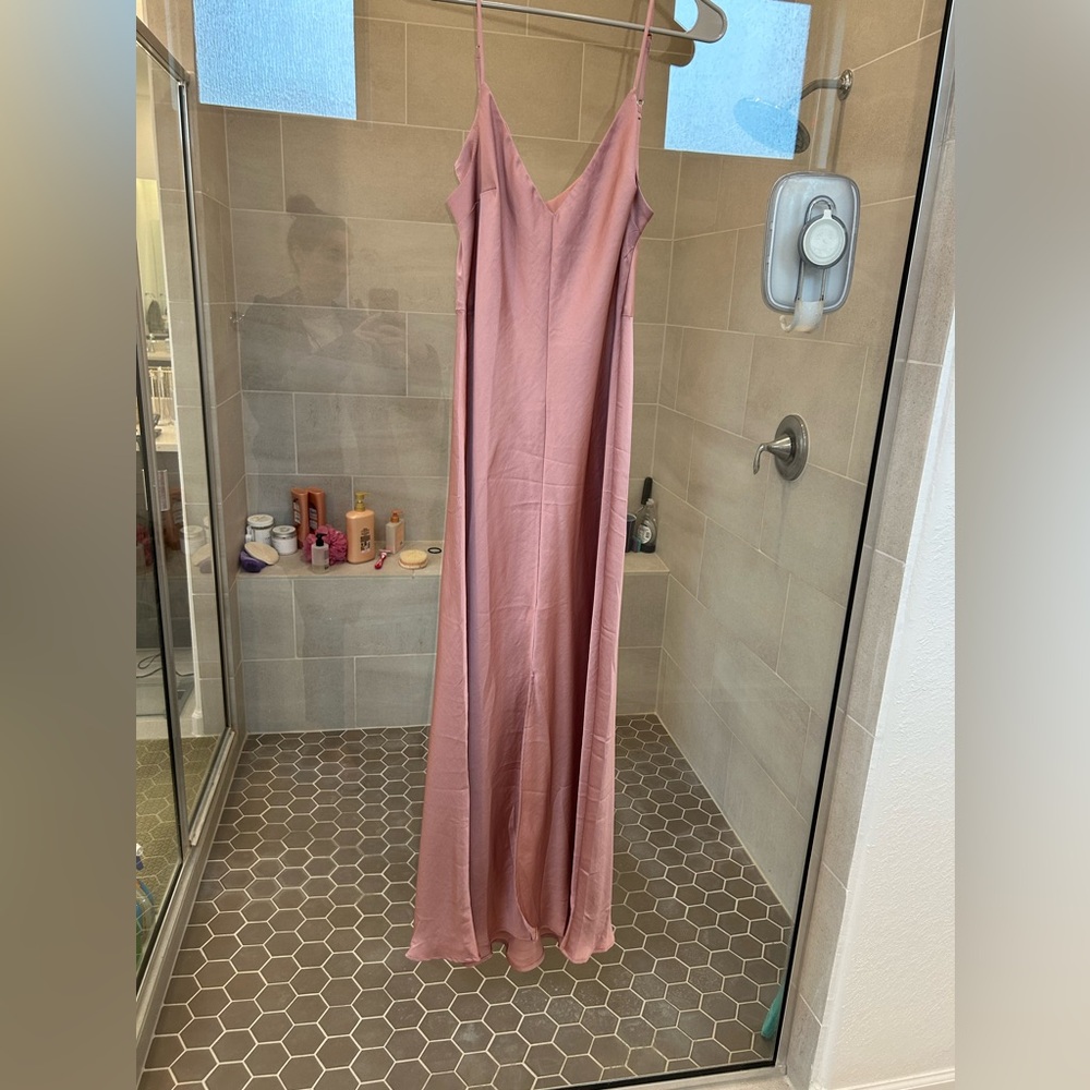Pink slip dress